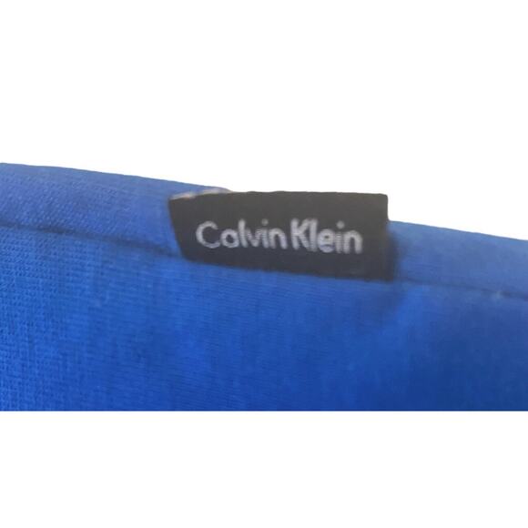 Calvin Klein Shirt Men’s Med Short Sleeve Liquid Touch Casual Crew Poseidon Blue - Picture 5 of 16